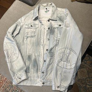 LRG Lifted Research Group Mens Jean Jacket - Acid Washed